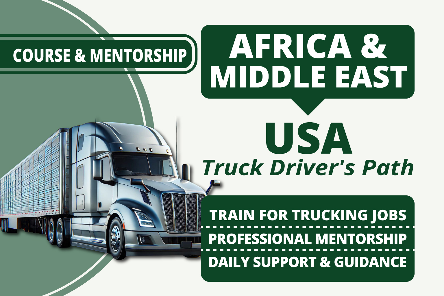 Drive to America: Global Trucker Course + Mentorship